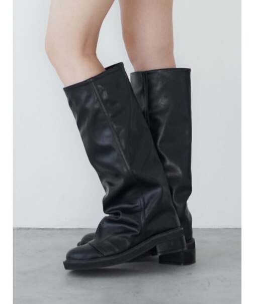 フェイクレザーカバーブーツ