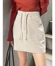 フェイクヌバックミニスカート