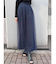 チュールレイヤードワイドパンツ