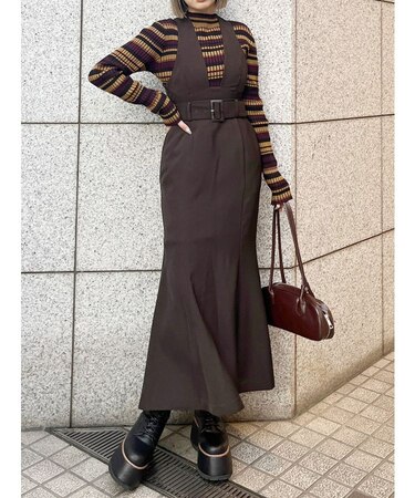 バッククロスマーメイドジャンパースカート