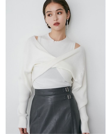 ドッキングカシュクールニット