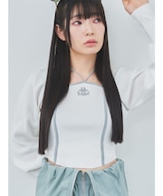 【Kappa】トリミングリボンネックニット