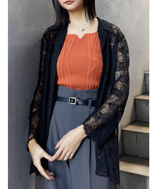 レースシャツチュニック【WEB限定】