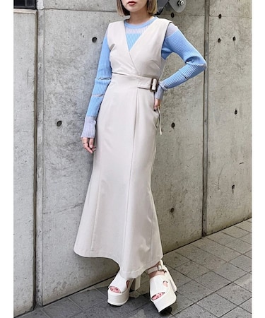 カシュクールマーメイドジャンパースカート