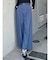 フェイクレザーベルトハイウエストパンツ
