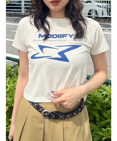 シャープモチーフクロップドTシャツ