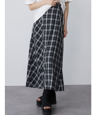 チェックフレアスカート