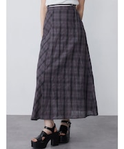 チェックフレアスカート