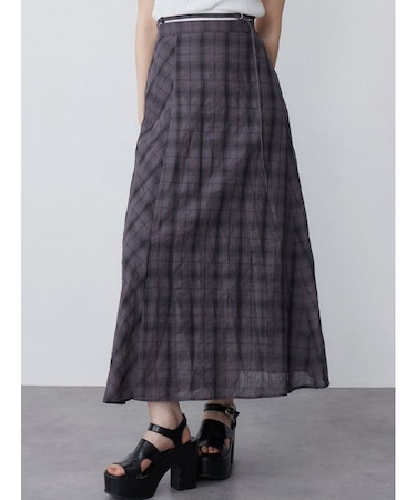 チェックフレアスカート