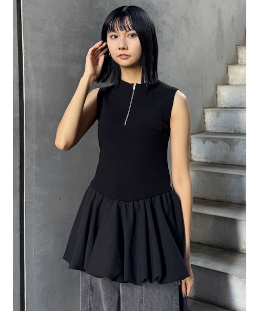 ピンストライプバルーントップス