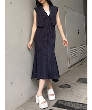ジレレイヤードジャンパースカート
