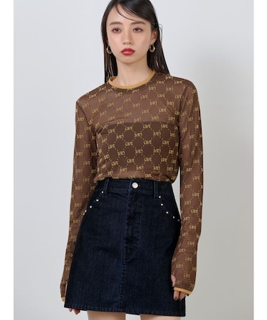 フロッキーモノグラムシアートップス