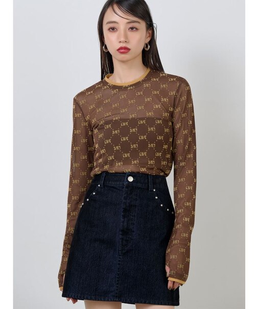 フロッキーモノグラムシアートップス