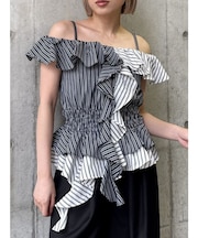 カスケードスウィッチングフリルシャツ