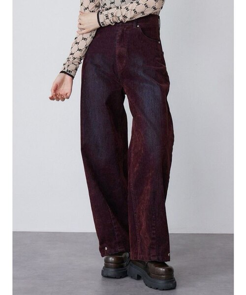 フロッキーバレルレッグデニム【セット販売対象】｜ムルーアの