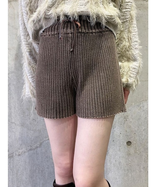 リブニットパンツ
