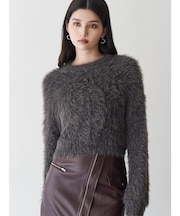 バイカラーMIXシャギーニット