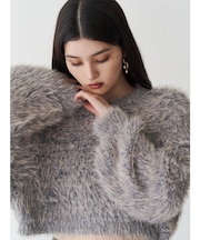 バイカラーMIXシャギーニット