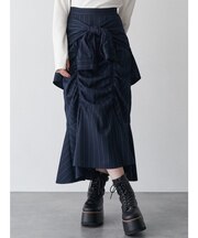 ラップシャツロングスカート