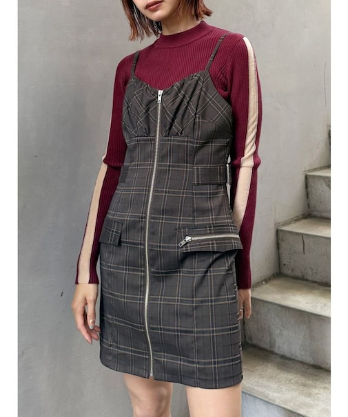 フロントZIPミニジャンスカ