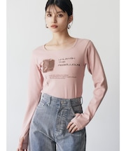 クロップドメッセージトップス