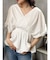 ギャザースリーブブラウス