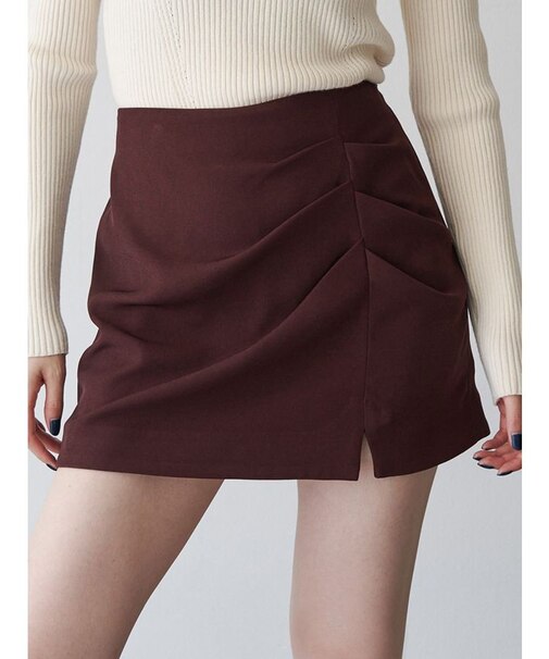 タックドレープミニスカート【セットアップ着用可】