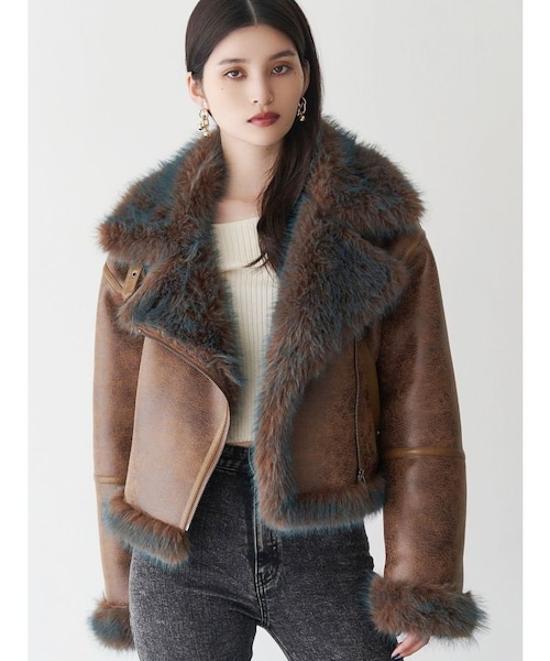 フェイクムートンショートジャケット｜ジュエティの通販｜&mall