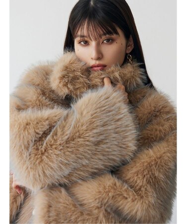 MIXフェイクファーブルゾン