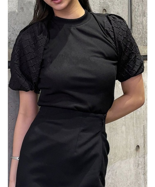 テレコドッキングジャガードトップス