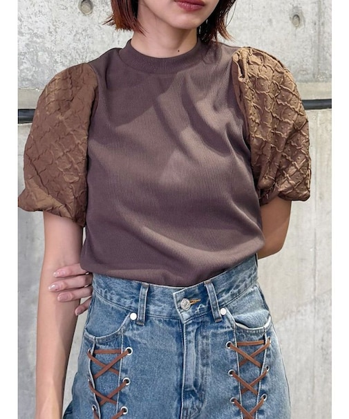 テレコドッキングジャガードトップス