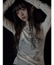 Sarah×MURUAタトゥーライクシアートップス