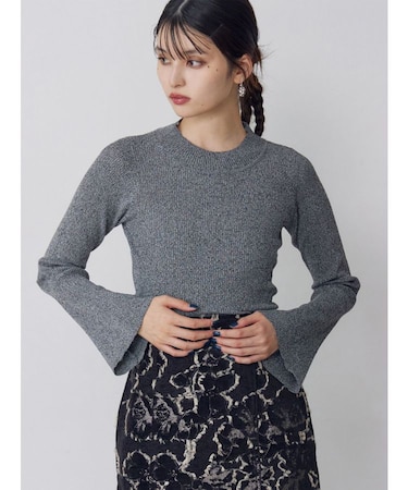 フレアスリーブニット