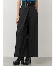 ベルトハイウエストワイドパンツ