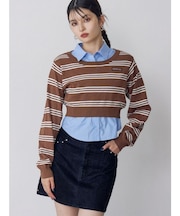 シャツレイヤードマルチウェイニット