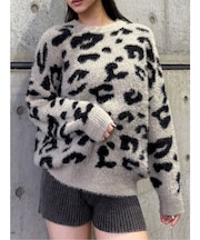 レオパードニット