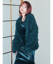 ウェーブシャギーボリュームニット