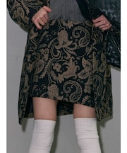 【YUKKOコラボ】レースアップジャガードミニスカート【セットアップ着用可】