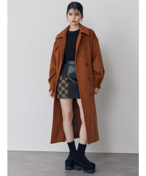 選べるセット対象】スタンドネックダブルカラーコート｜ムルーアの通販