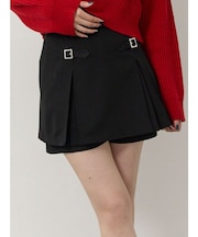 デザインミニスカショートパンツ