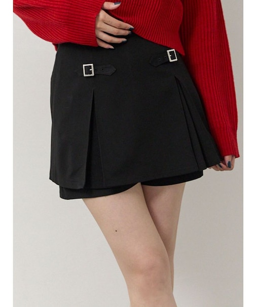 デザインミニスカショートパンツ