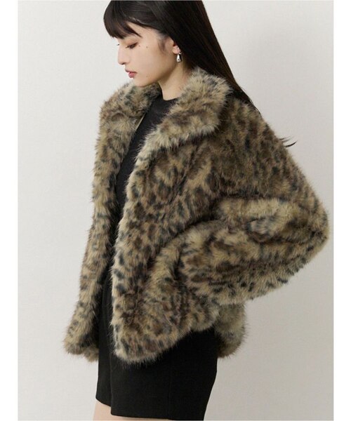 レオパードフェイクファーコート｜ムルーアの通販｜&mall（アンド