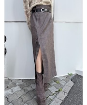 ZIPスリットナロースカート