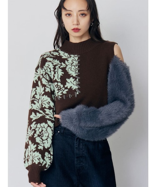 ショルダーフラワーシャギーニット｜ムルーアの通販｜&mall（アンド