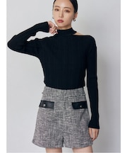 チョーカーランダムリブニット