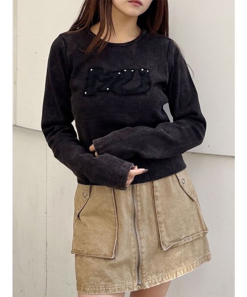 パッチロゴフェードトップス