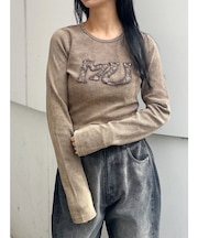 パッチロゴフェードトップス