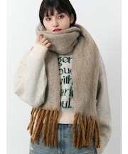 MIXカラーフリンジマフラー