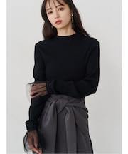 チュールカフスリブニット