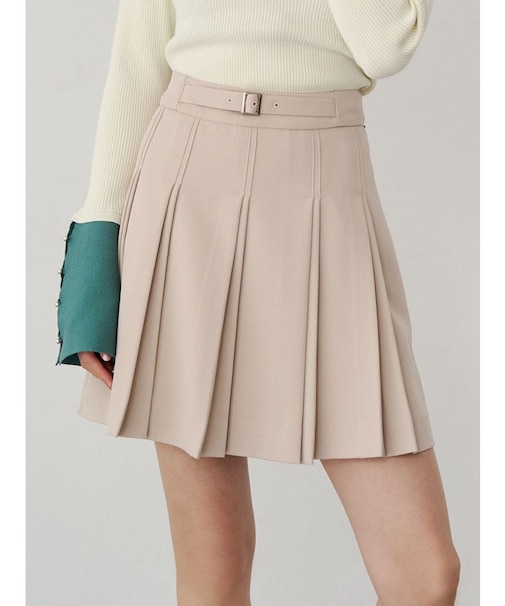 ダブルプリーツミニスカート【セット販売対象】